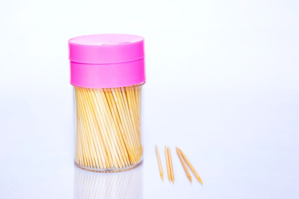 A container of toothpicks